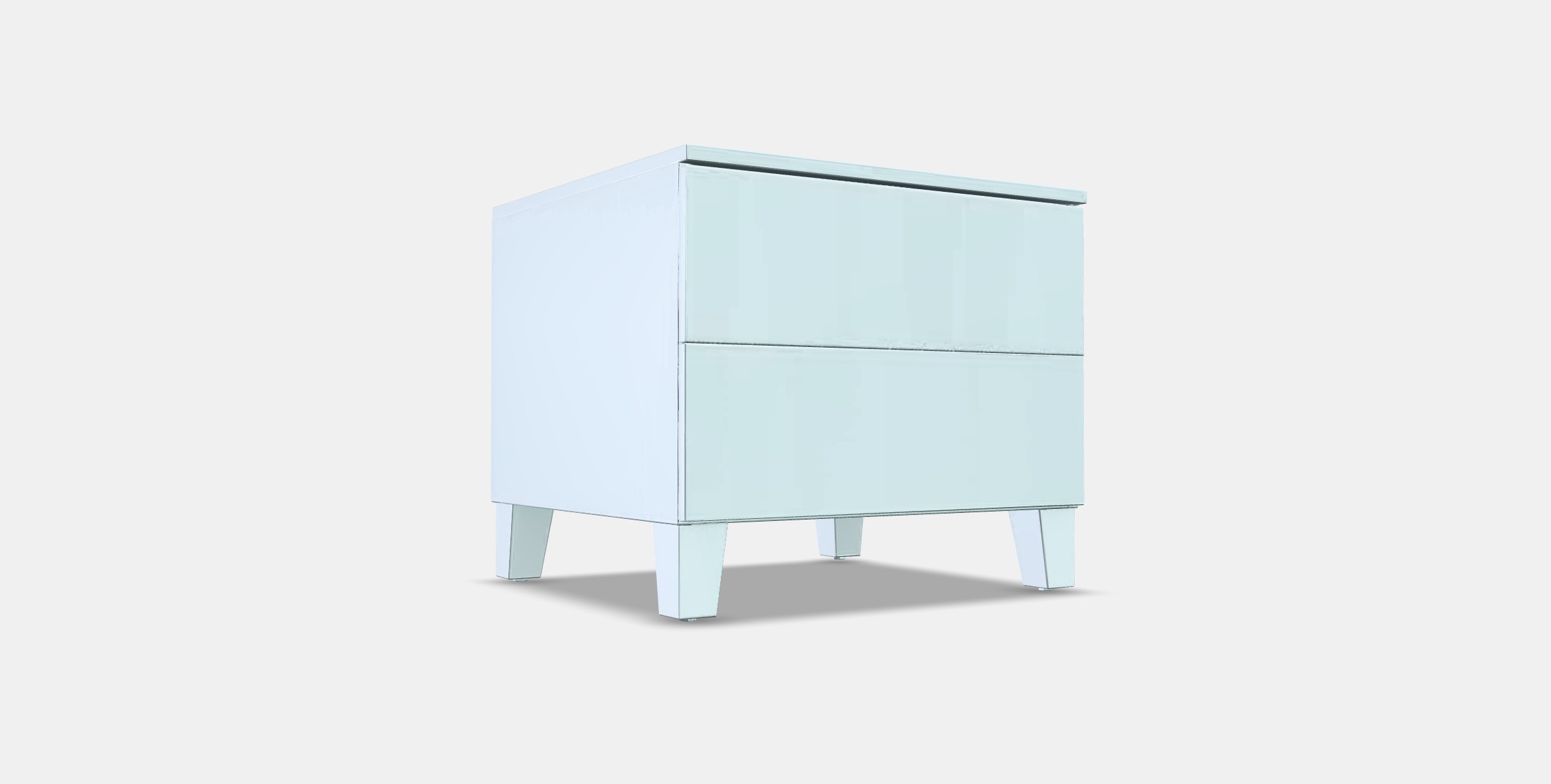 PLATSA Chest of drawers 2 drawers Low-poly 3D model_3