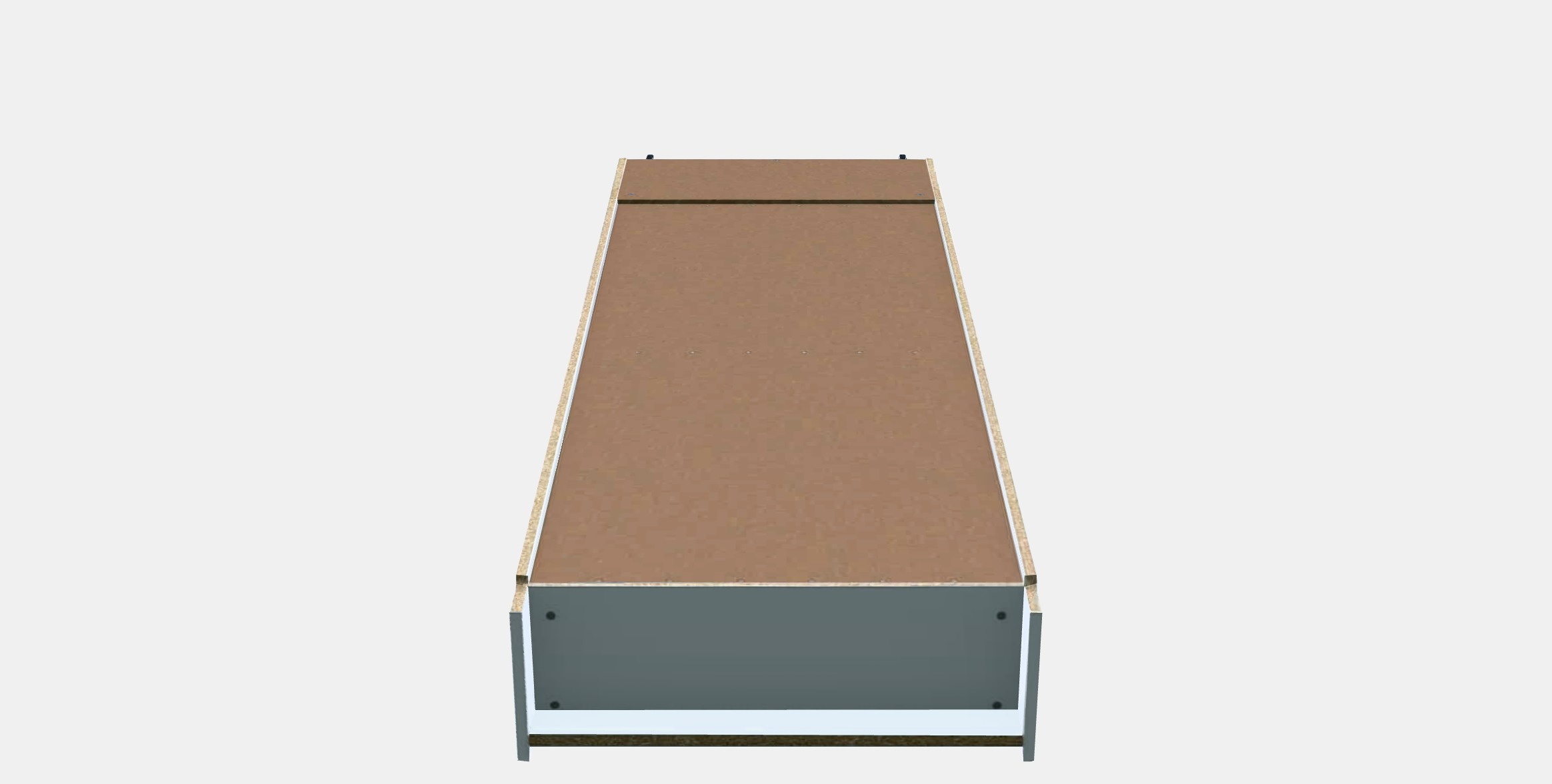 BILLY Reg for books with overst-drz pan-glass Low-poly 3D model_8