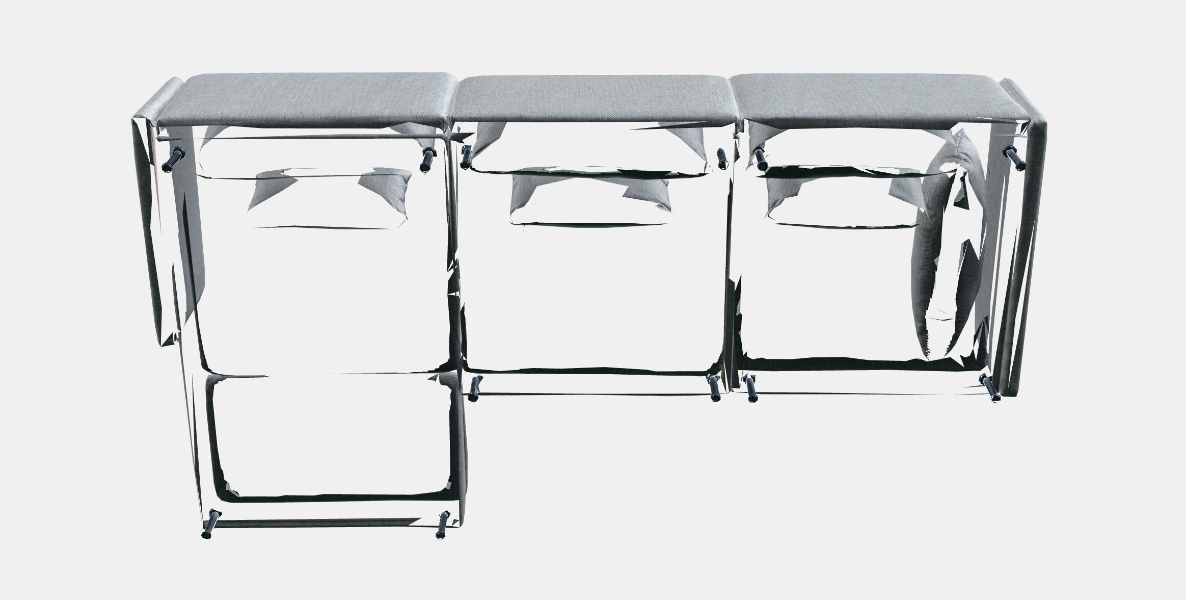 SODERHAMN 4-seater sofa Low-poly 3D model_8