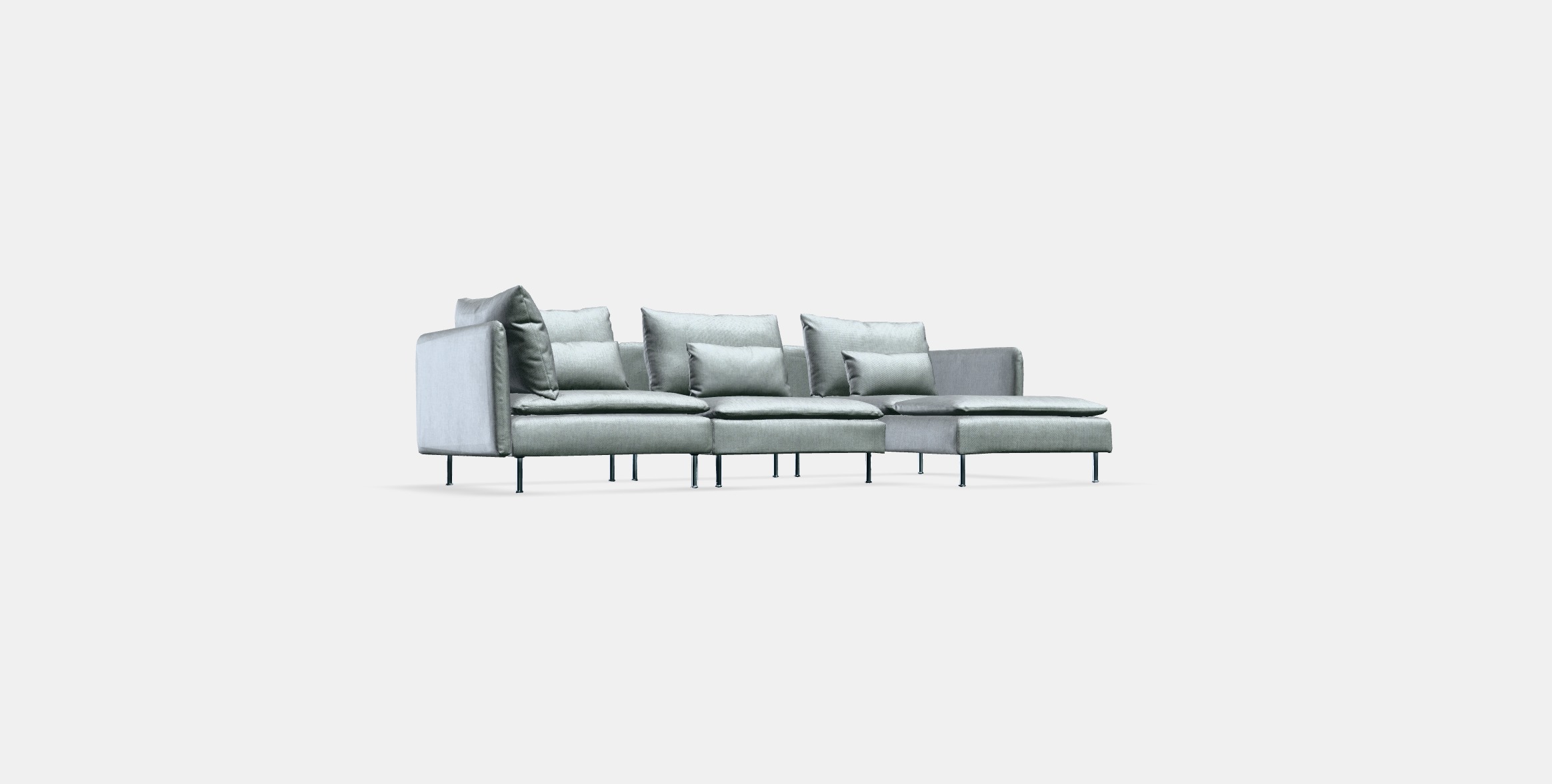 SODERHAMN 4-seater sofa Low-poly 3D model_4
