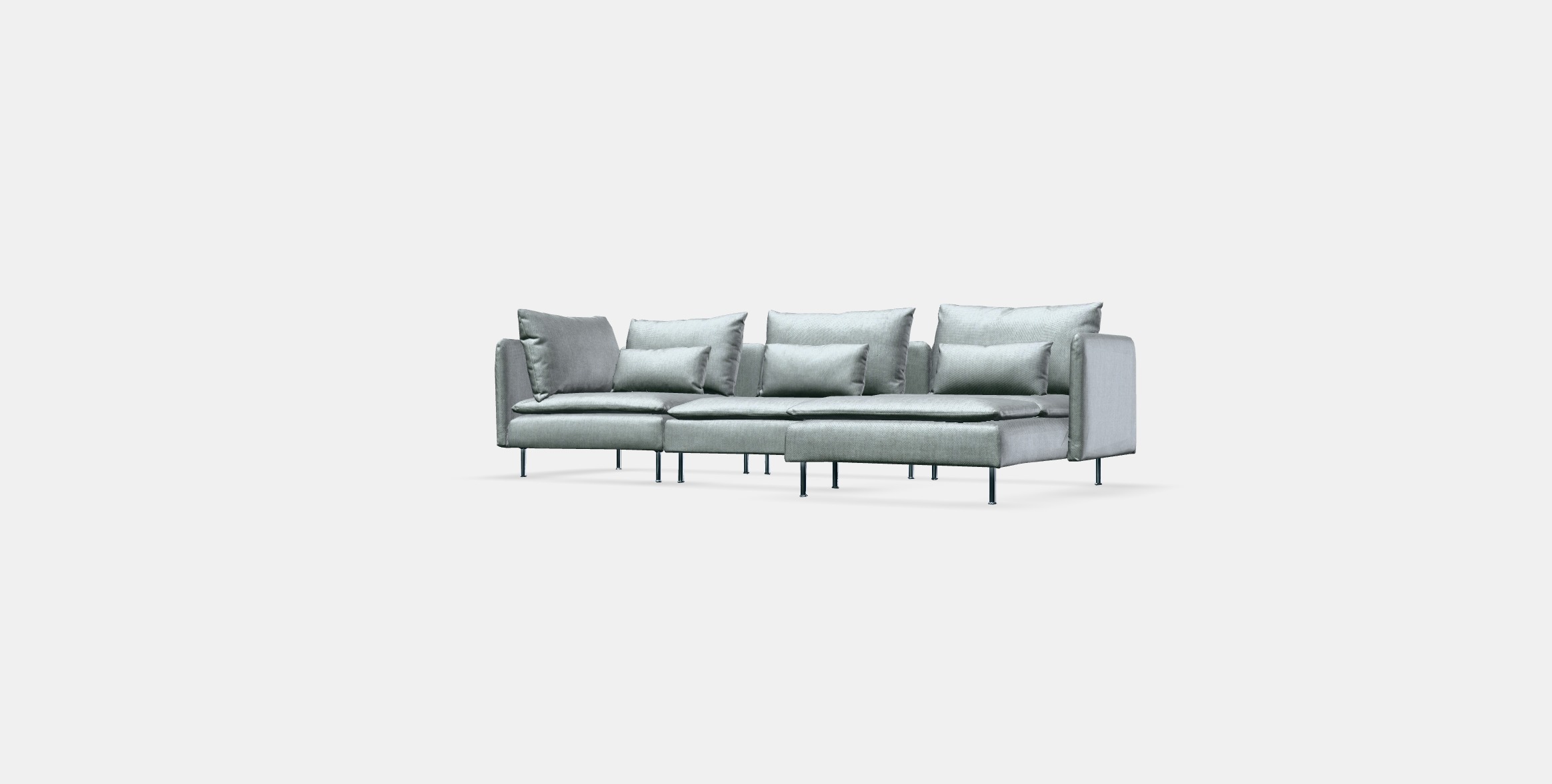 SODERHAMN 4-seater sofa Low-poly 3D model_11