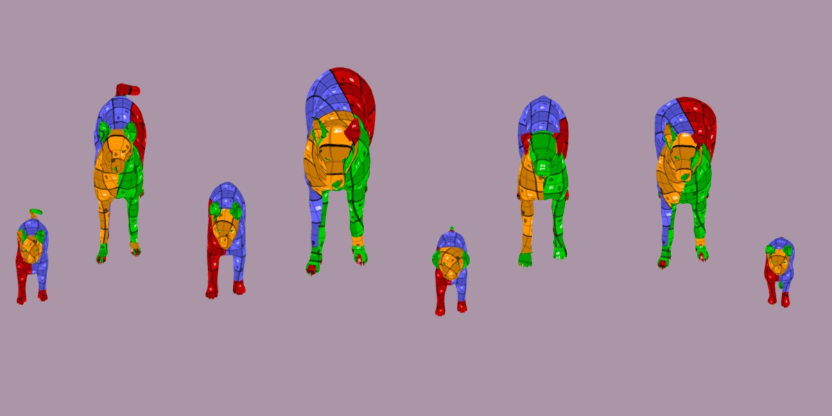 Dogs Family Assets Bundle  Low-poly 3D model_35