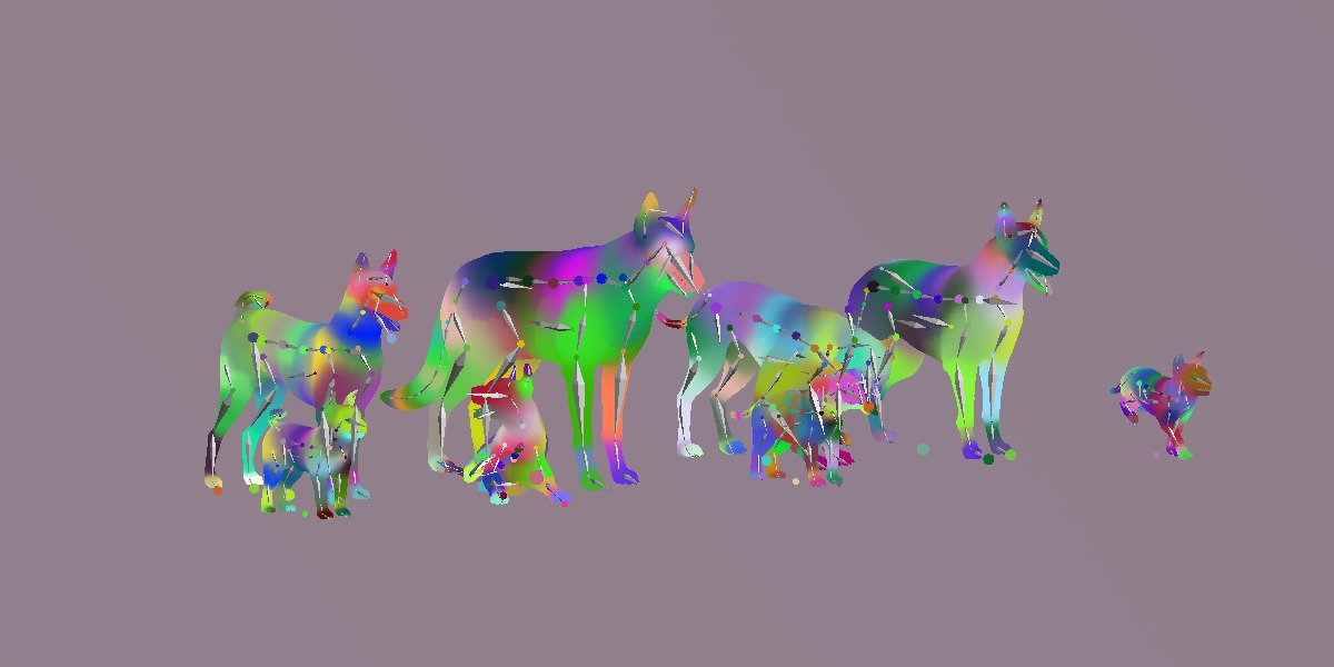 Dogs Family Assets Bundle  Low-poly 3D model_45