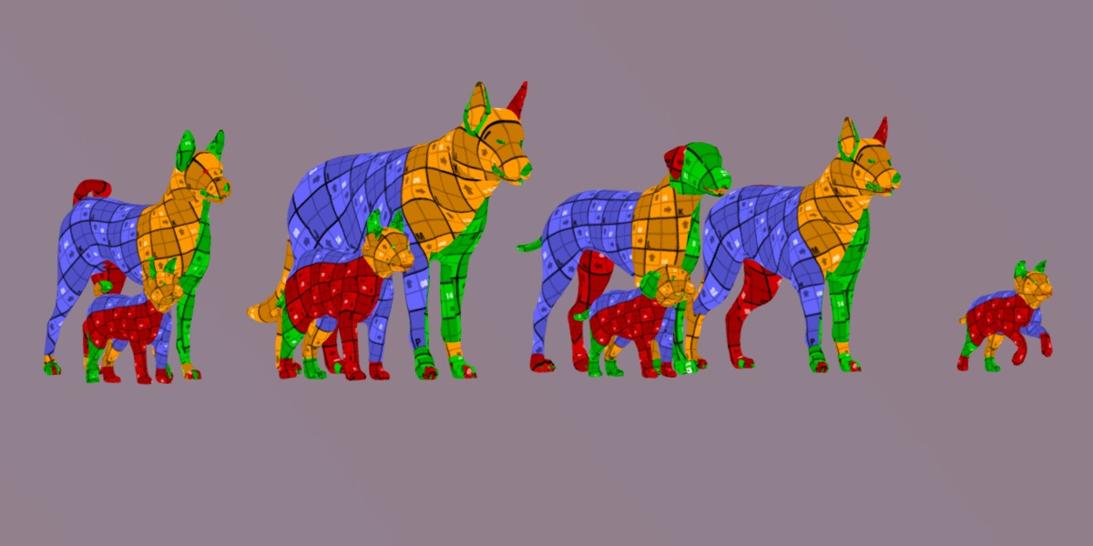 Dogs Family Assets Bundle  Low-poly 3D model_34