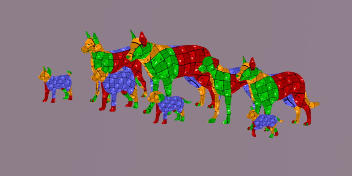 Dogs Family Assets Bundle  Low-poly 3D model_37