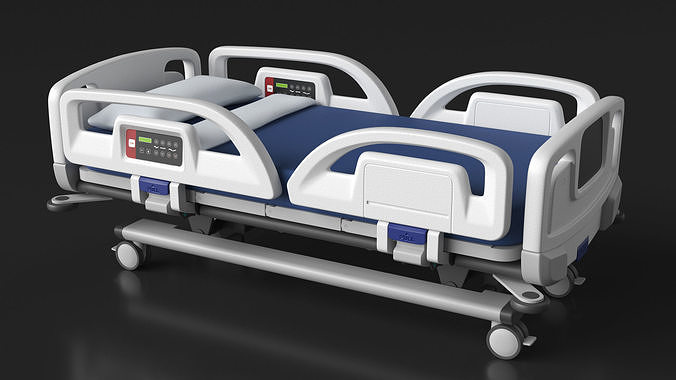 Smart Hospital Bed Off State 3D model 7