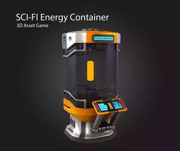  SCI-FI Energy Container Low-poly 3D model