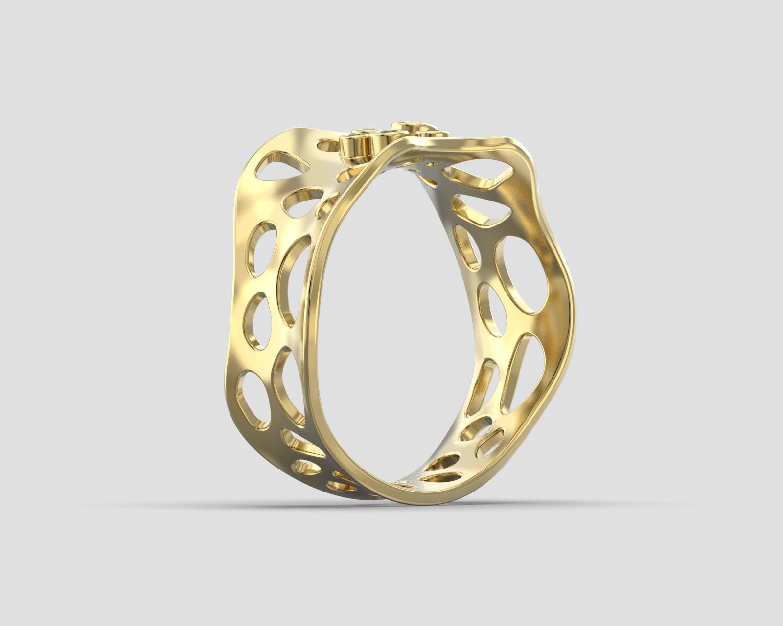 R 190 Abstract Ring 3D print model_3
