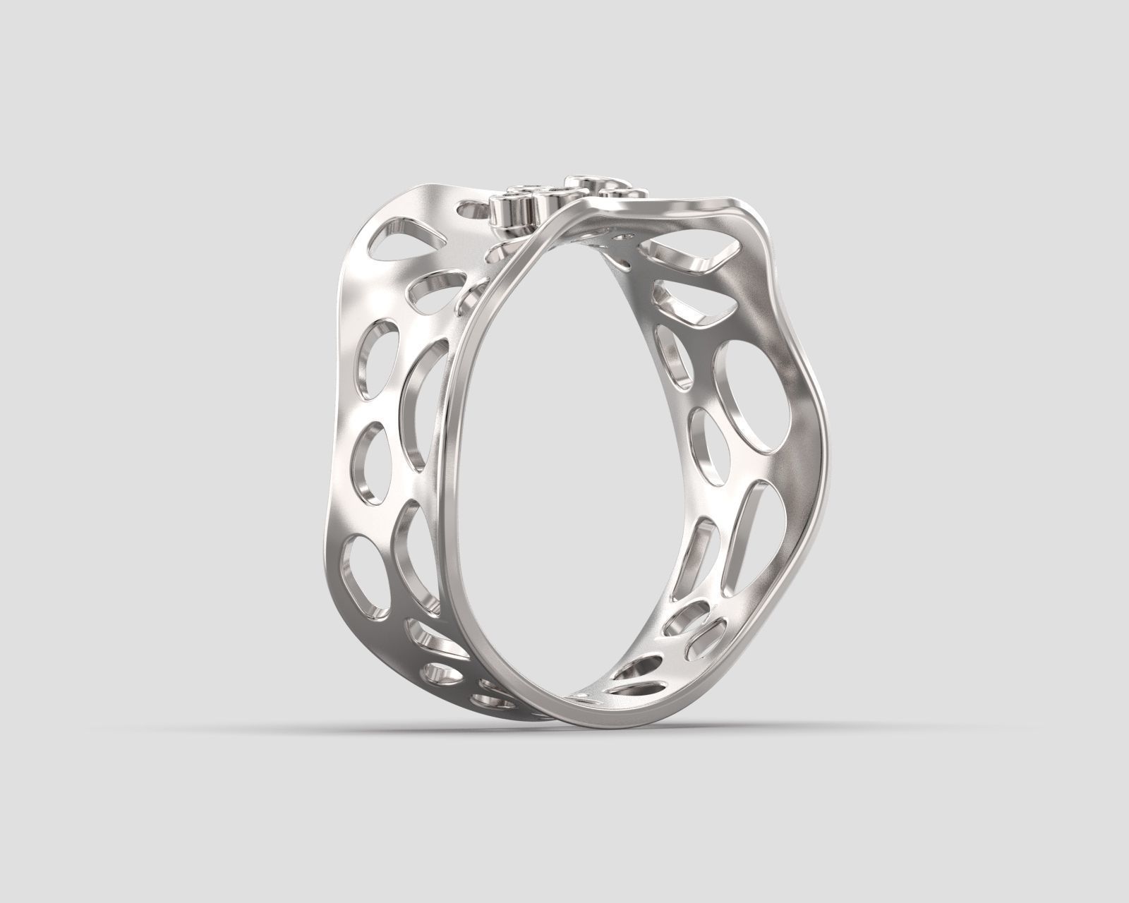 R 190 Abstract Ring 3D print model_6