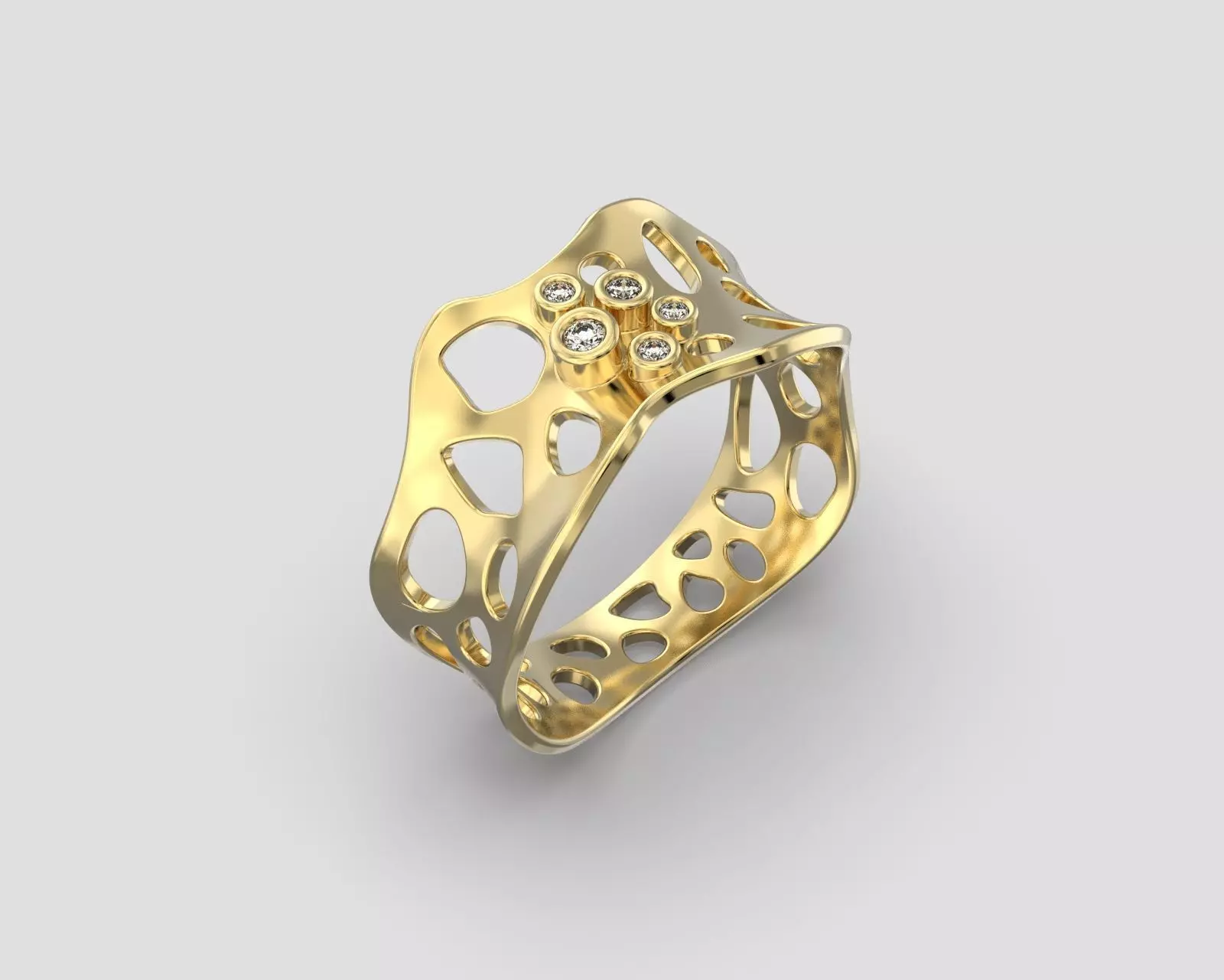 R 190 Abstract Ring 3D print model_0