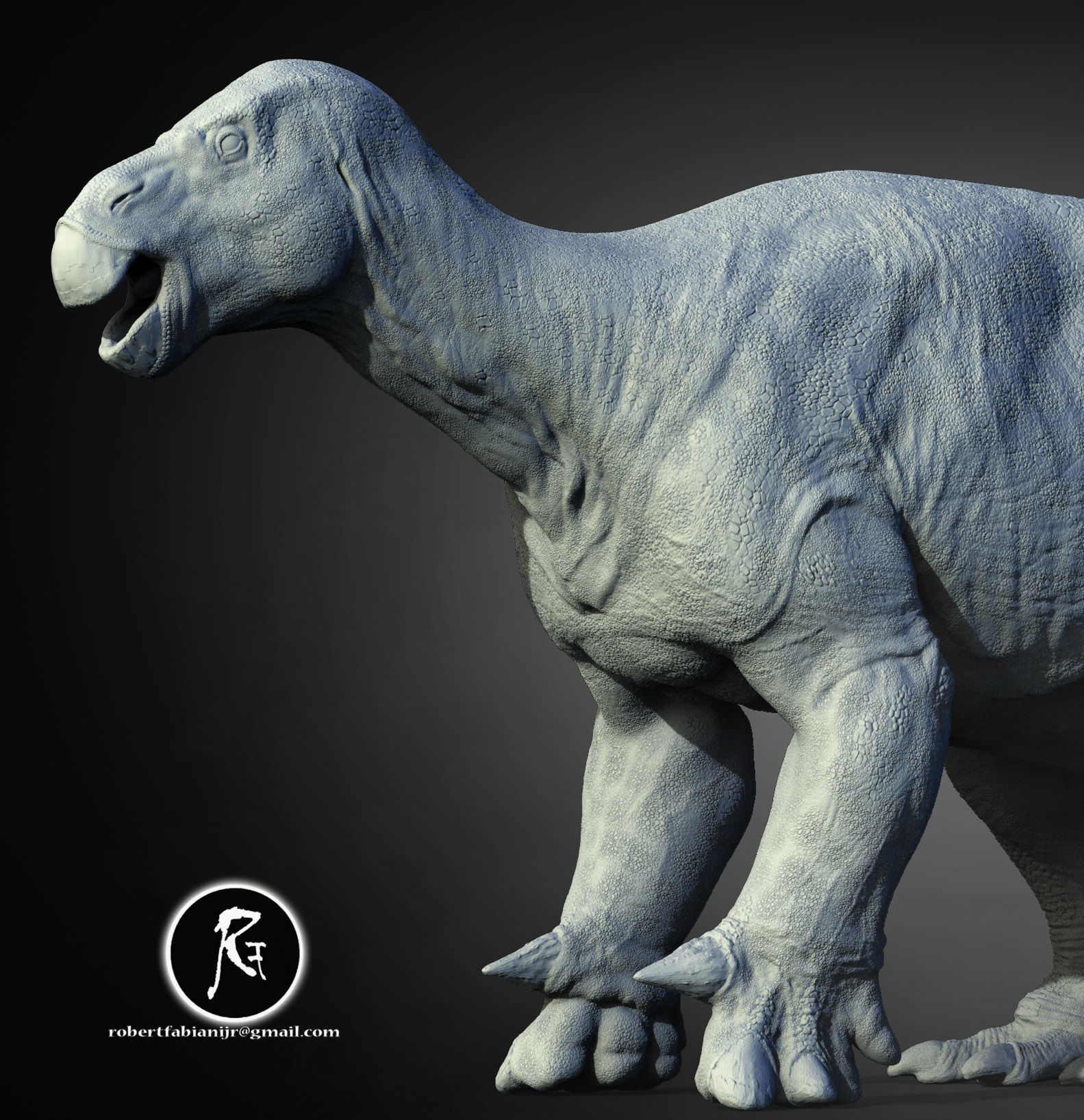 Iguanodon 3D print model_1