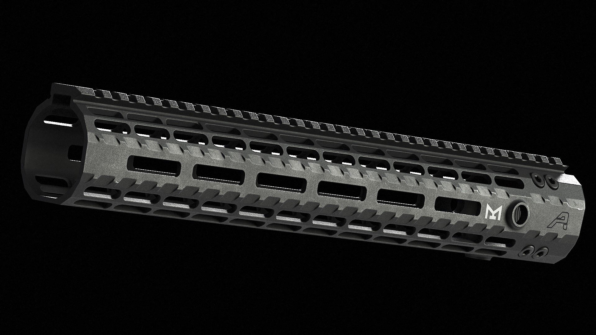 Aero Precision Ar15 Enhanced M-Lok Handguard Gen 2 Low-poly 3D model_4