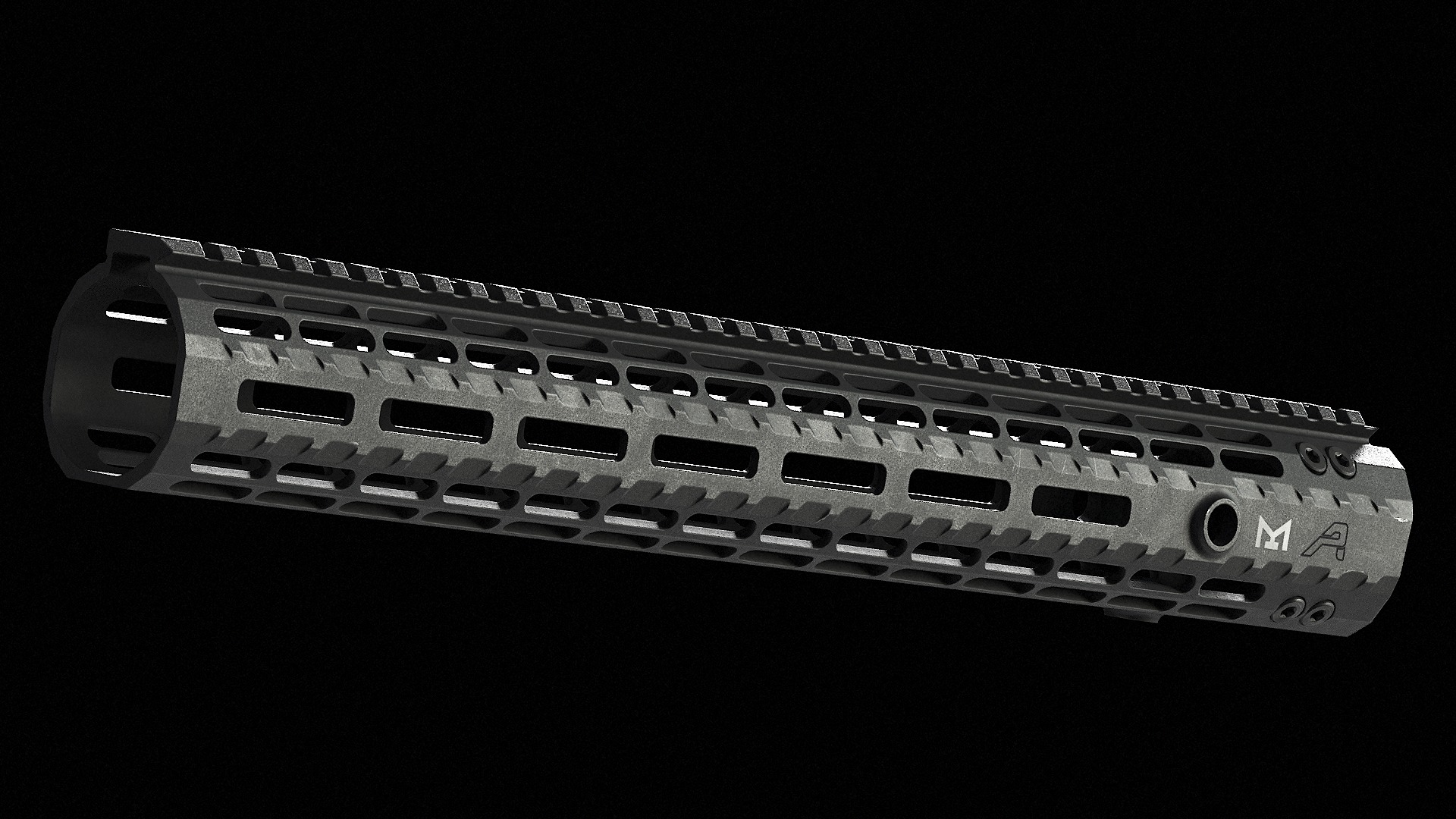 Aero Precision Ar15 Enhanced M-Lok Handguard Gen 2 Low-poly 3D model_5