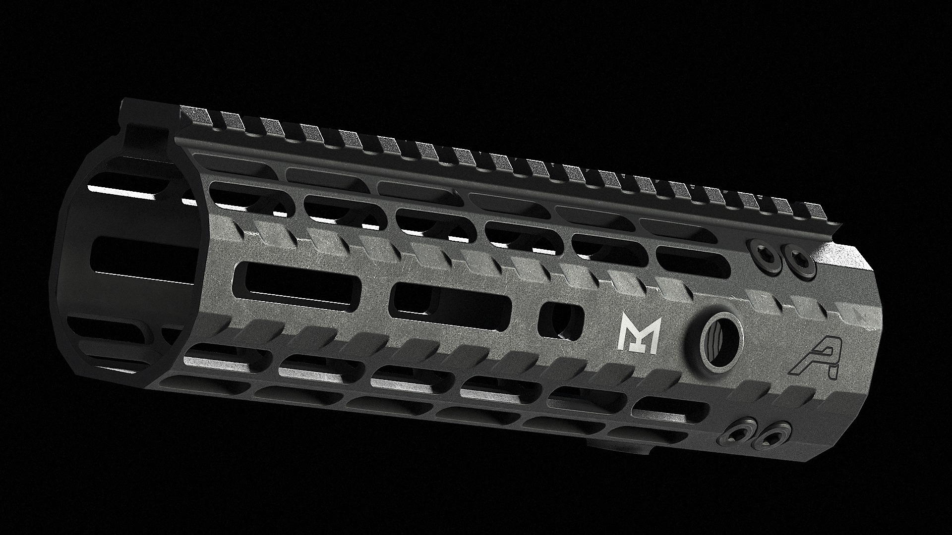 Aero Precision Ar15 Enhanced M-Lok Handguard Gen 2 Low-poly 3D model_2