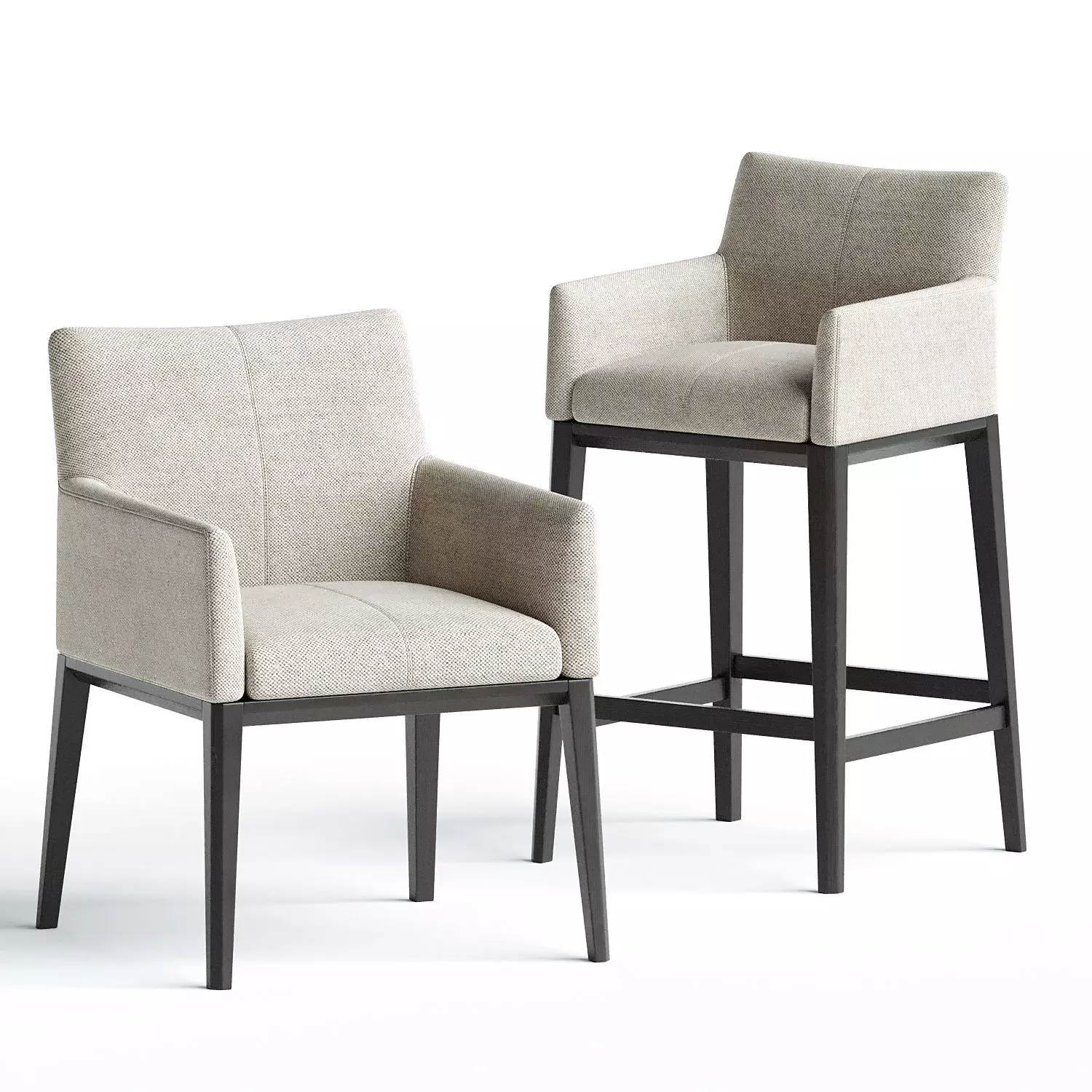 Domkapa Carter Chair and Counter chair 3D model