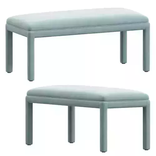 1980s Light Blue Parsons Bench