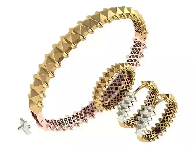 elegant bracelet model 3D print model set