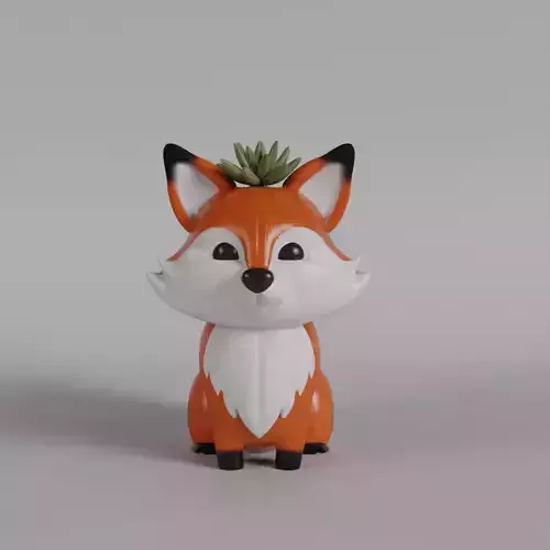 Charming Fox Planter 3D print model
