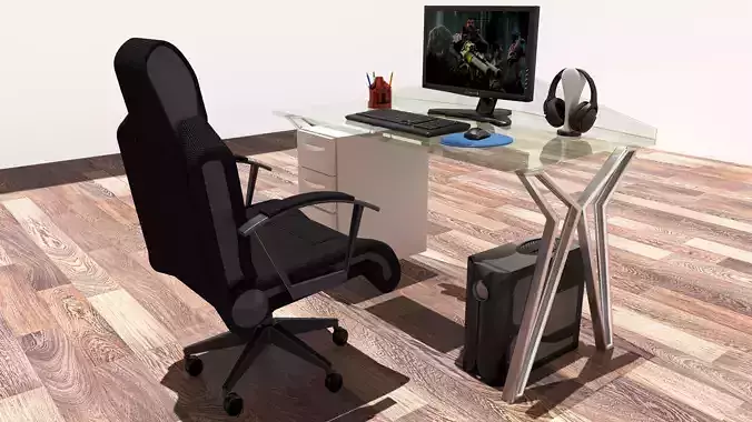Gaming Setup 3D model
