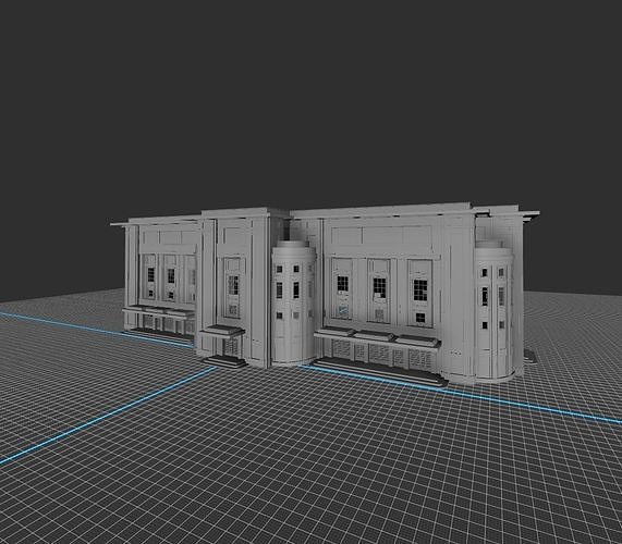 Modular Building Kit Low-poly 3D model 5