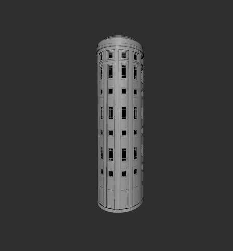 Modular Building Kit Low-poly 3D model 7