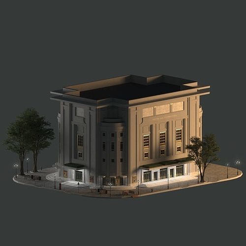 Modular Building Kit Low-poly 3D model 2