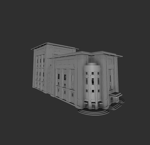 Modular Building Kit Low-poly 3D model 6