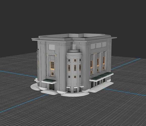 Modular Building Kit Low-poly 3D model 4