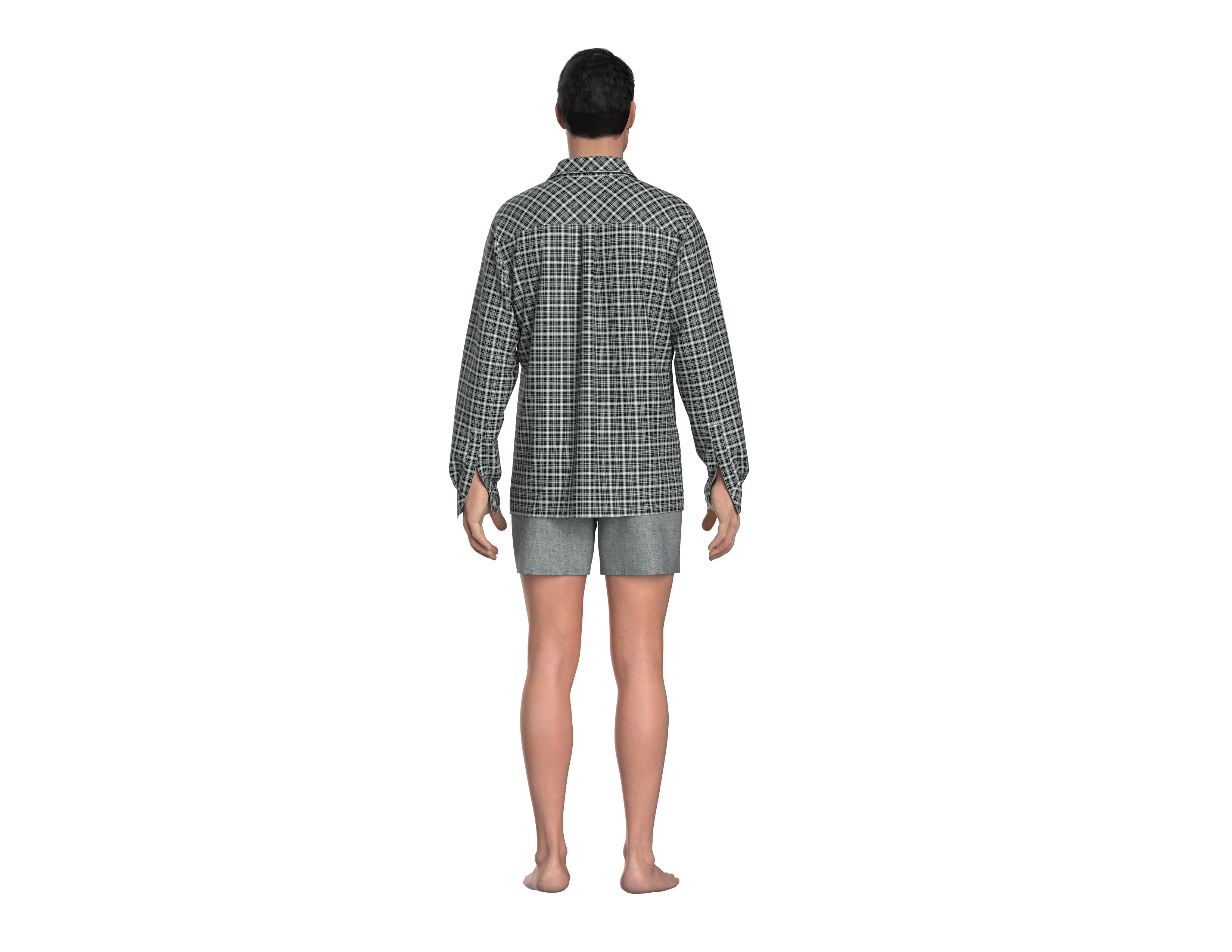 45 shirt pattern for men 3D print model_1