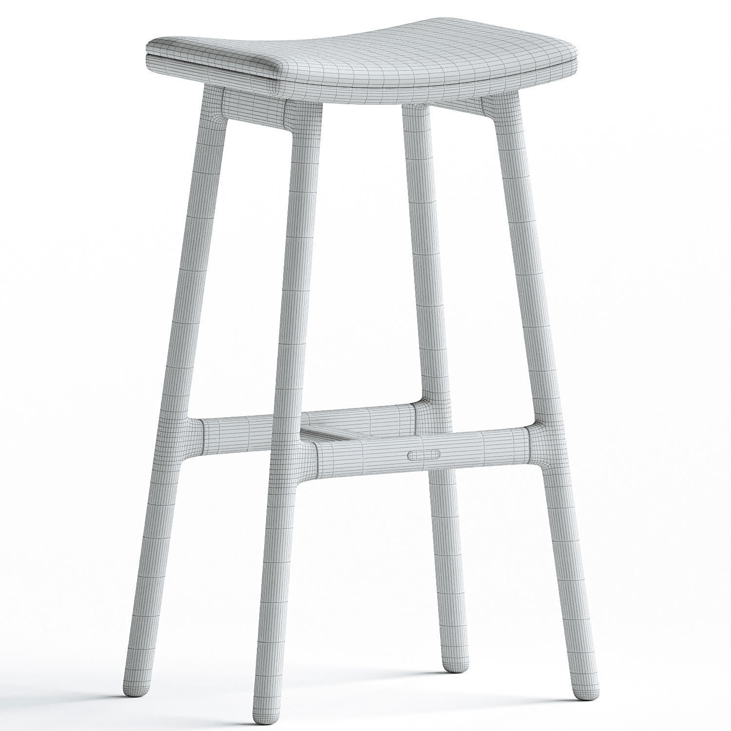 Odd Counter Stool 3D model_2