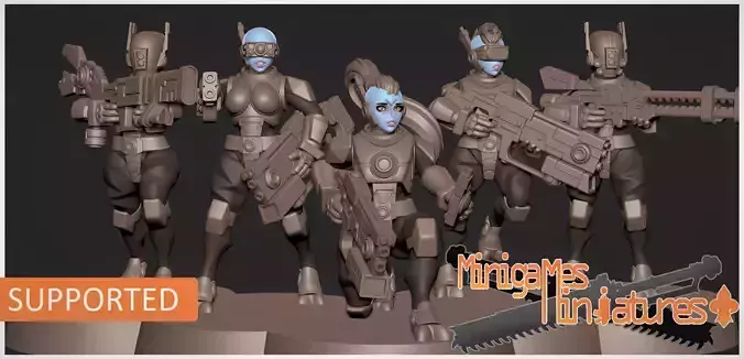Greater good pathfinders anime figurines 3D print model