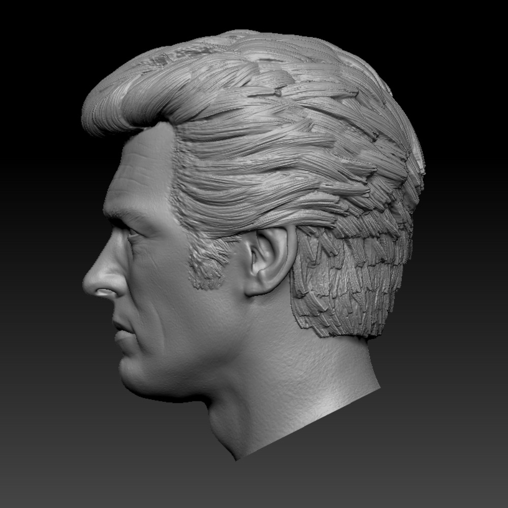 CLINT EASTWOOD HEAD SCULPTURE 3D PRINT MODEL 3D print model_4