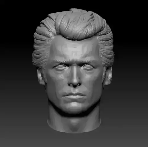 CLINT EASTWOOD HEAD SCULPTURE 3D PRINT MODEL