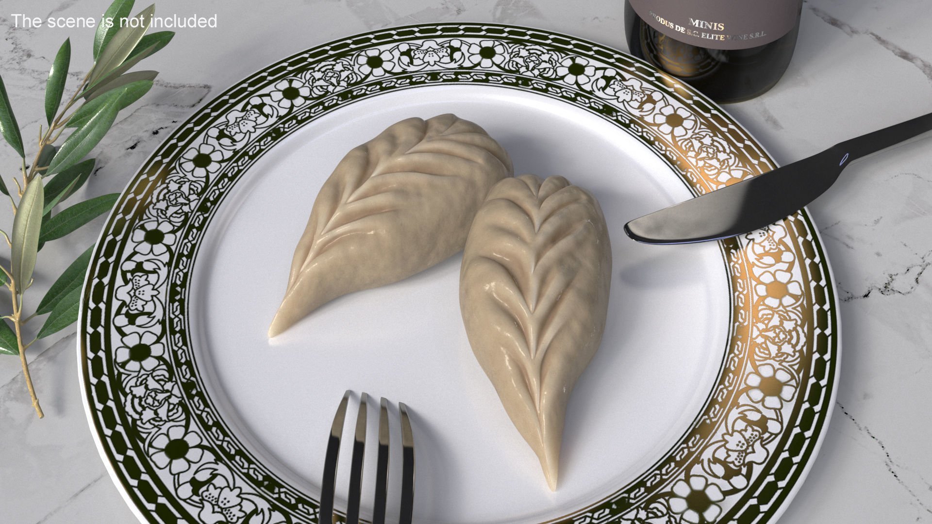 Leaf Shaped Dumpling Cooked for 3D Print 3D print model
