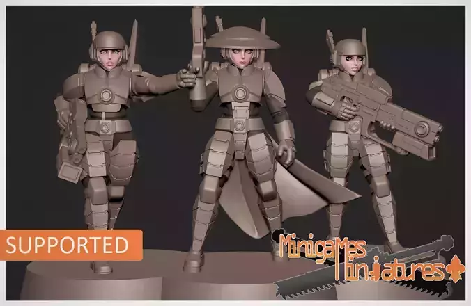 Greater good guard anime figurines 3D print model