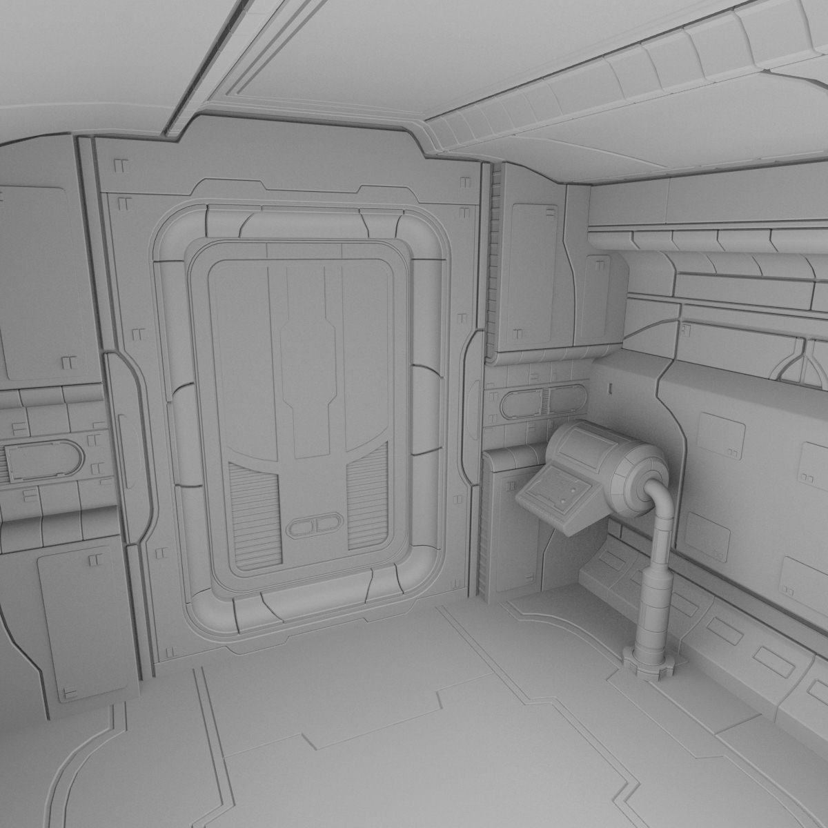 Polyguardian Cruiser Corridor 3D model_7