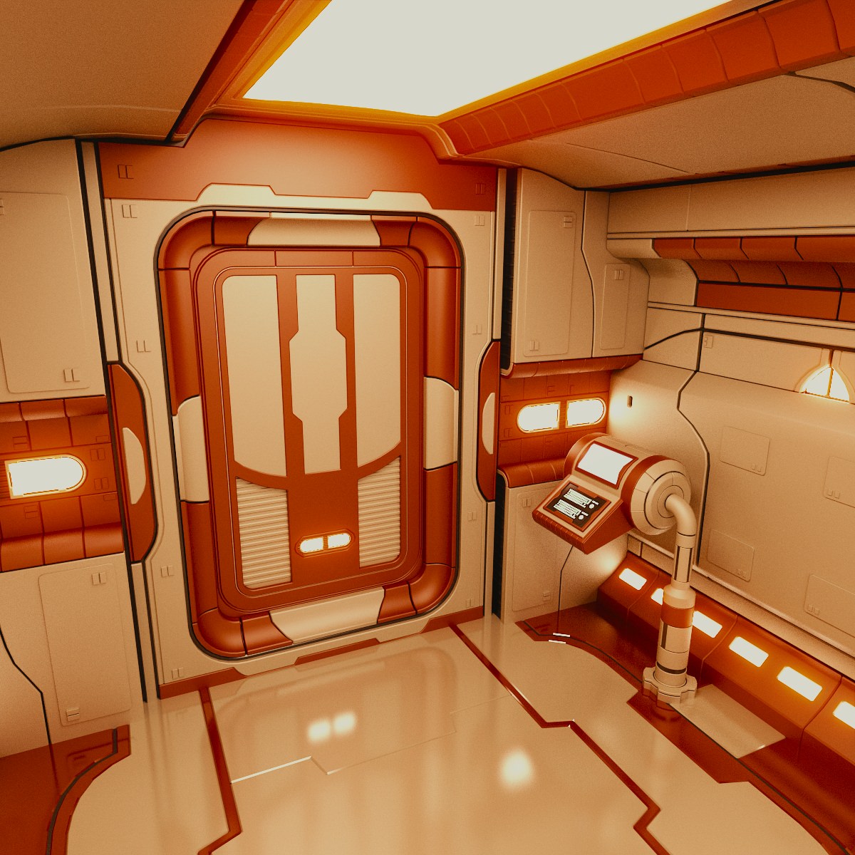 Polyguardian Cruiser Corridor 3D model_6