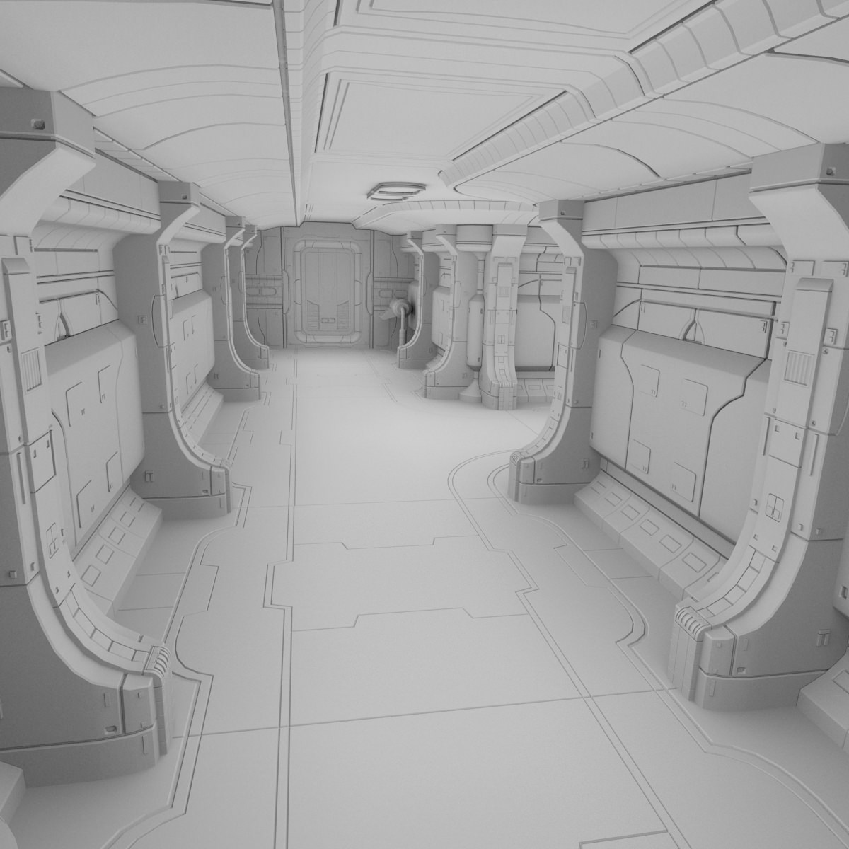 Polyguardian Cruiser Corridor 3D model_1