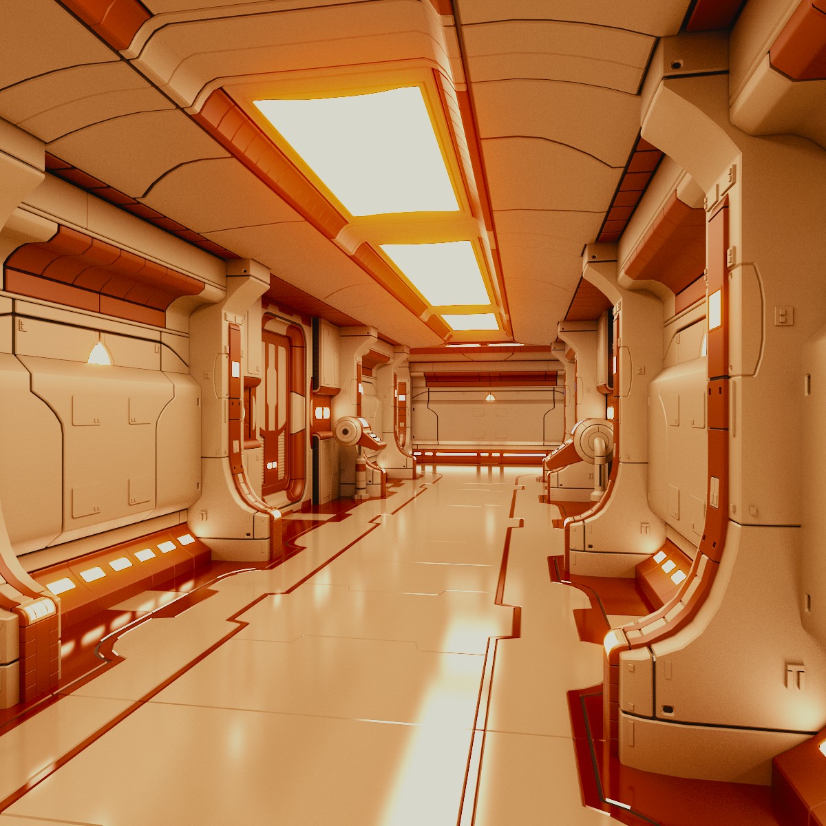 Polyguardian Cruiser Corridor 3D model_3