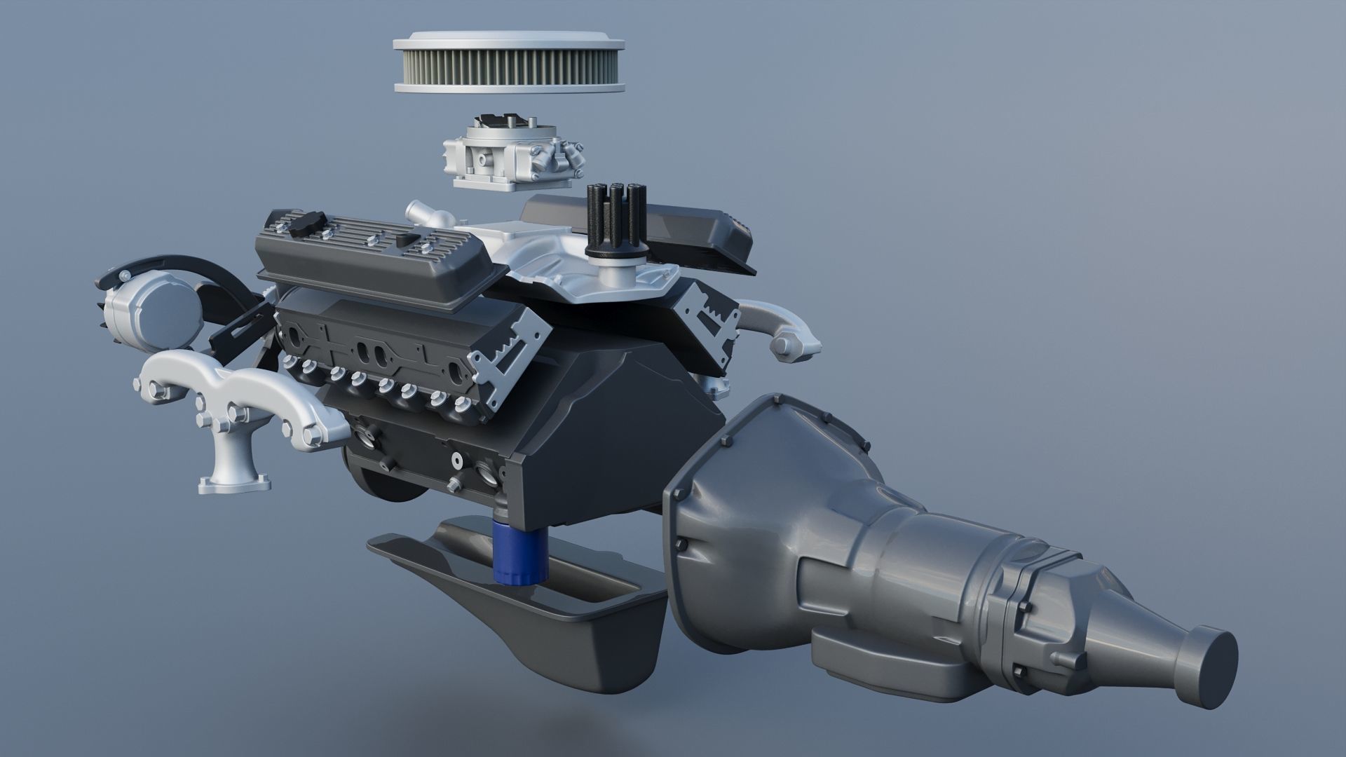 Chevrolet 350 Small Block V8 3D print model_14