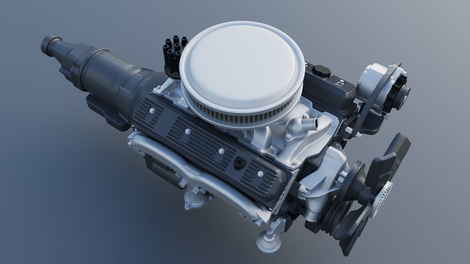 Chevrolet 350 Small Block V8 3D print model_7