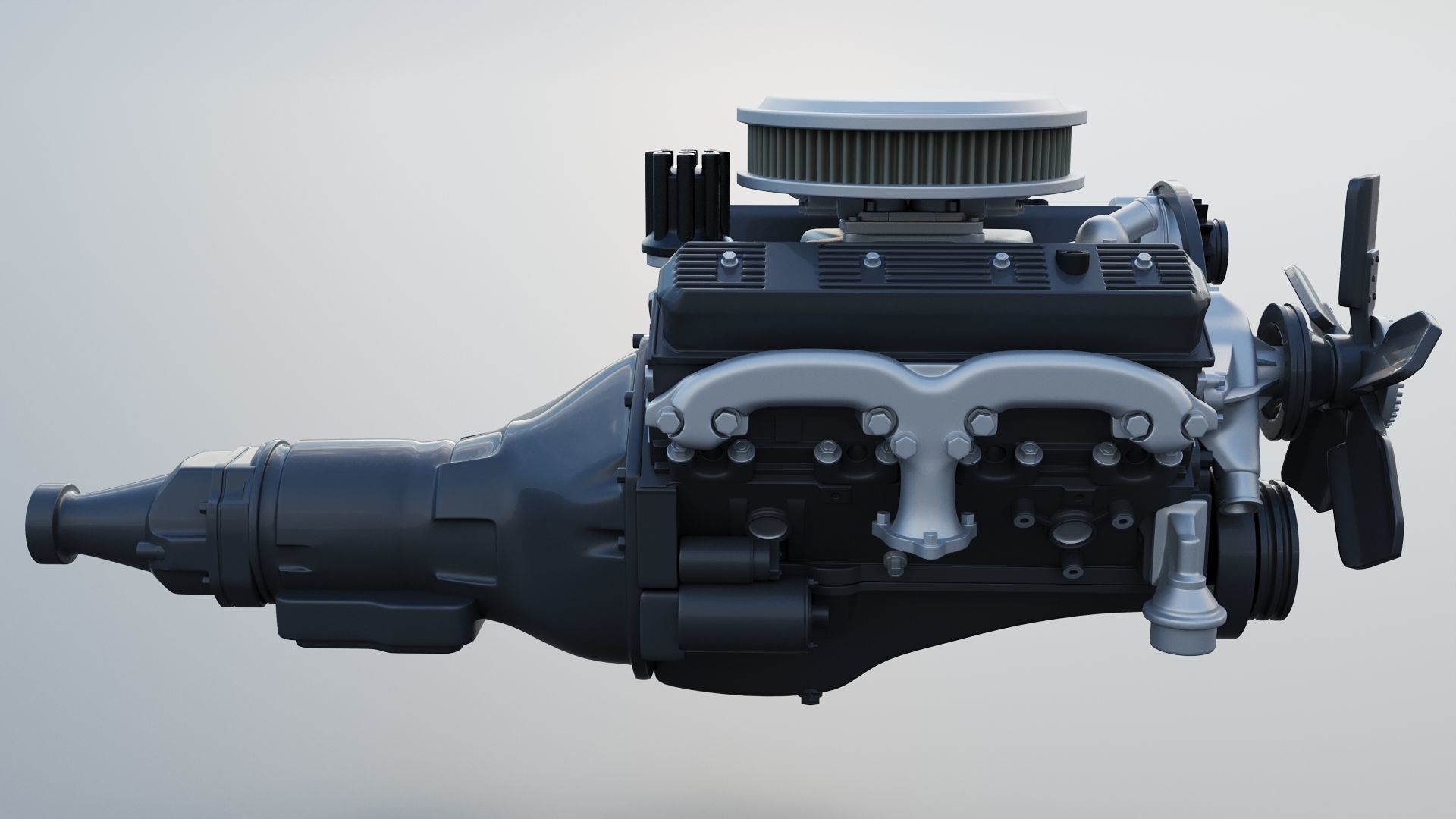 Chevrolet 350 Small Block V8 3D print model_5