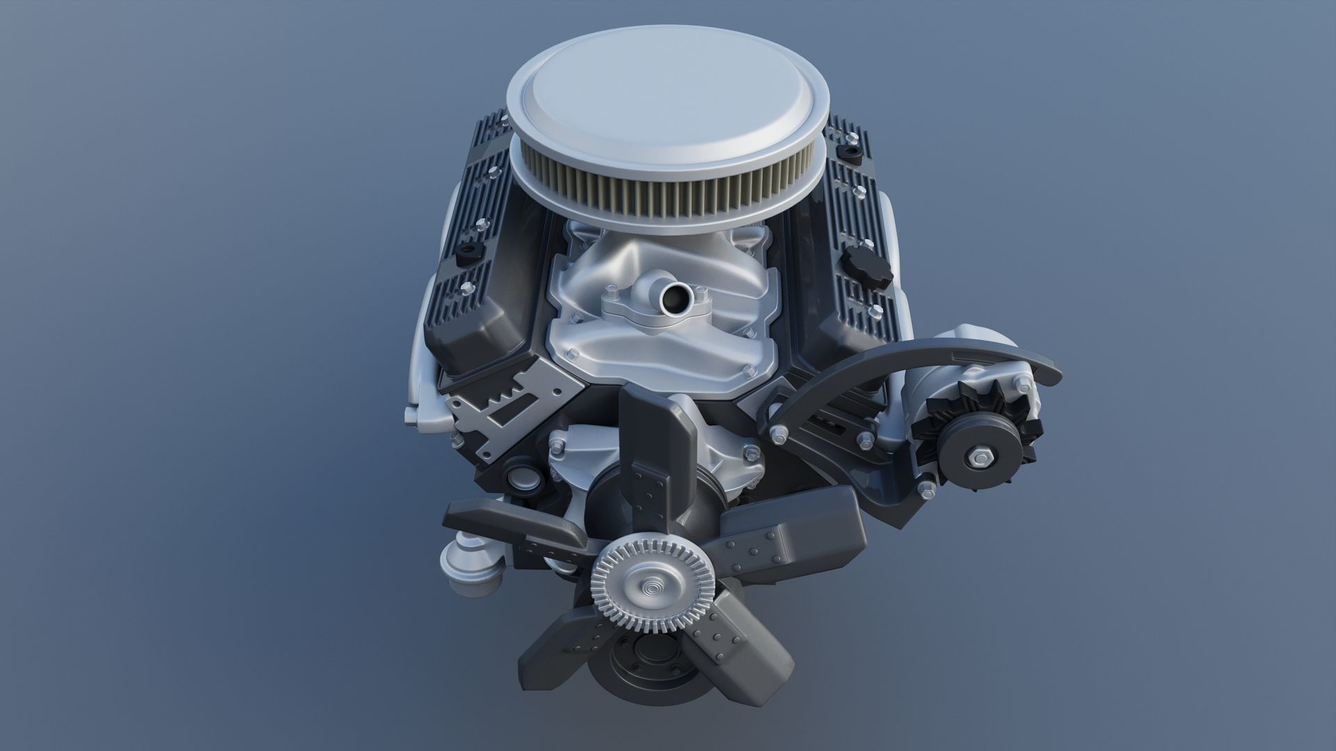 Chevrolet 350 Small Block V8 3D print model_8