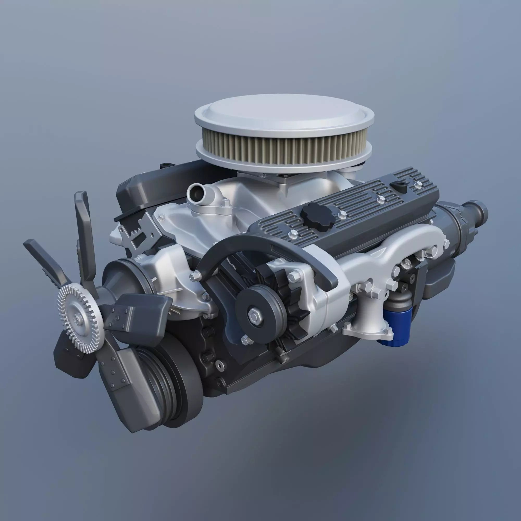 Chevrolet 350 Small Block V8 3D print model_0