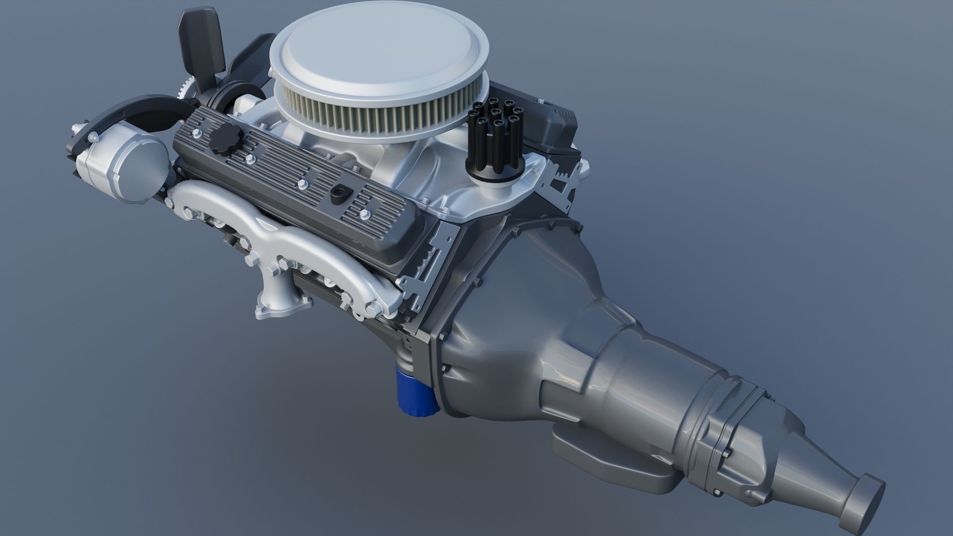 Chevrolet 350 Small Block V8 3D print model_3