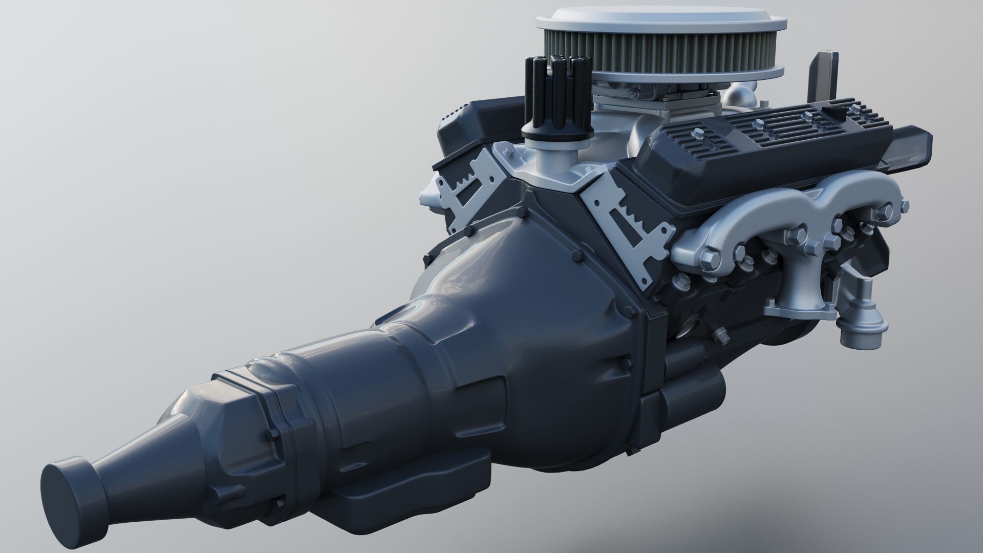 Chevrolet 350 Small Block V8 3D print model_4