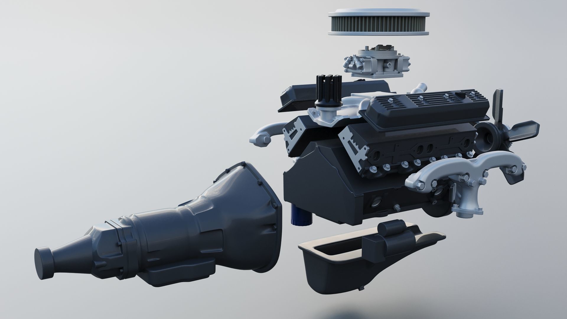 Chevrolet 350 Small Block V8 3D print model_15