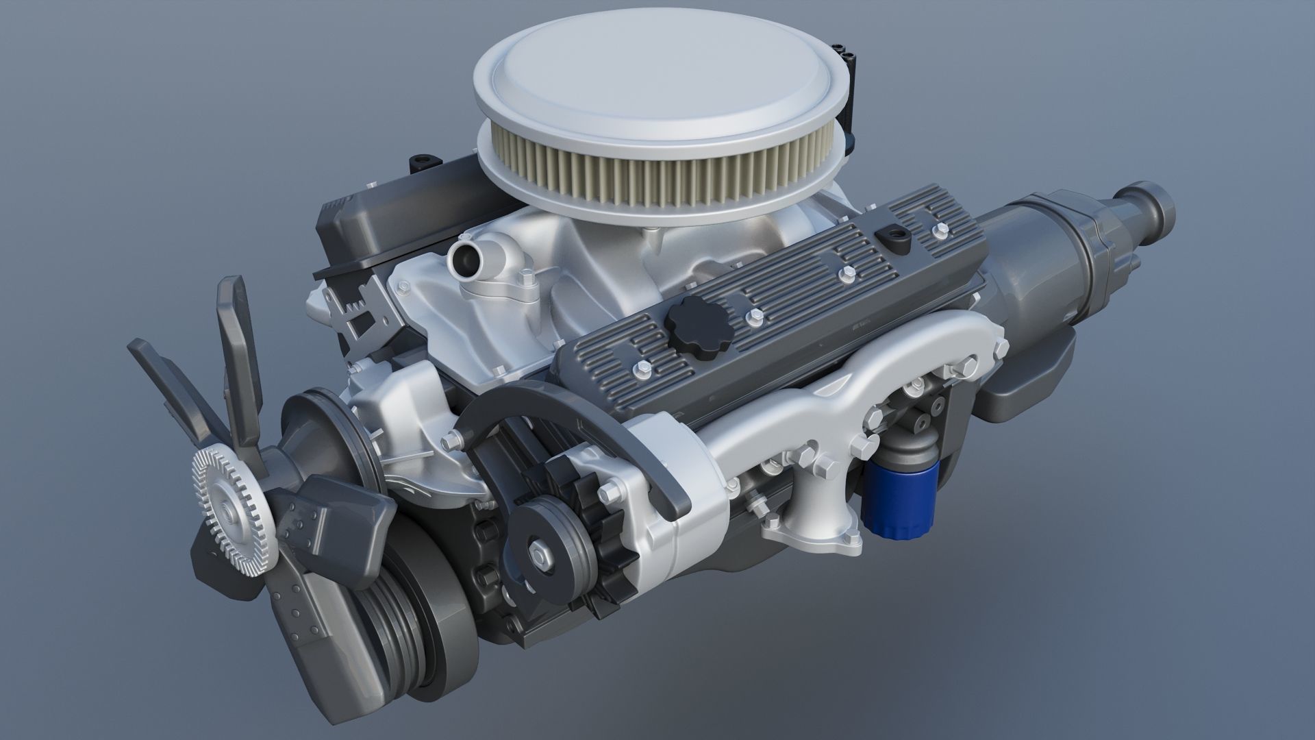 Chevrolet 350 Small Block V8 3D print model_9