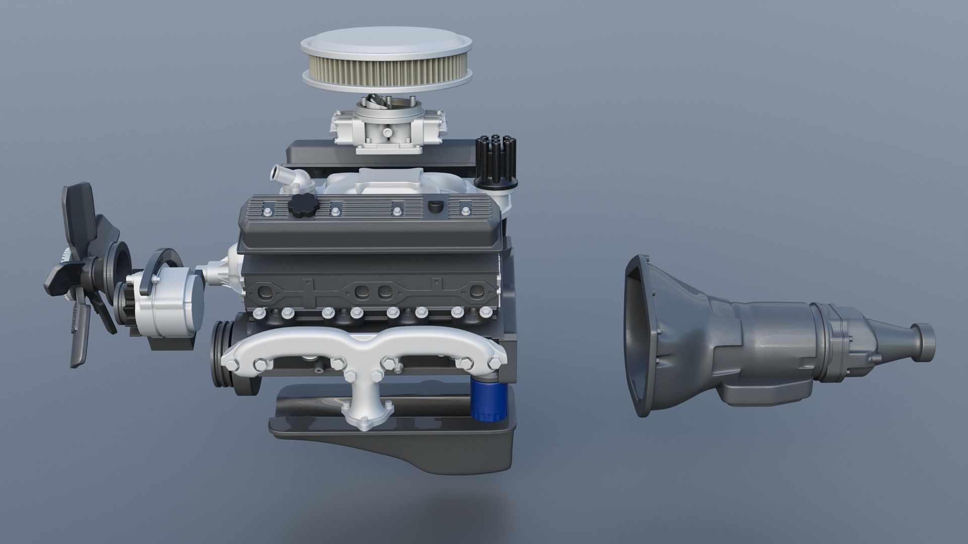 Chevrolet 350 Small Block V8 3D print model_13