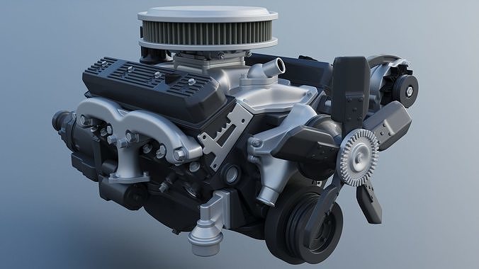 Chevrolet 350 Small Block V8 3D print model 7